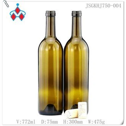 Bordeaux flaska i glas