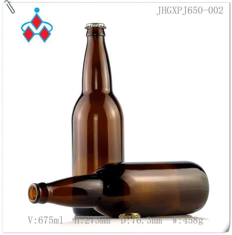650ml Amber Beer Glass Bottle